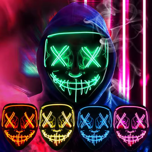 ¡PAGA 2 LLEVA 3! Máscara Halloween Inalámbrica LED