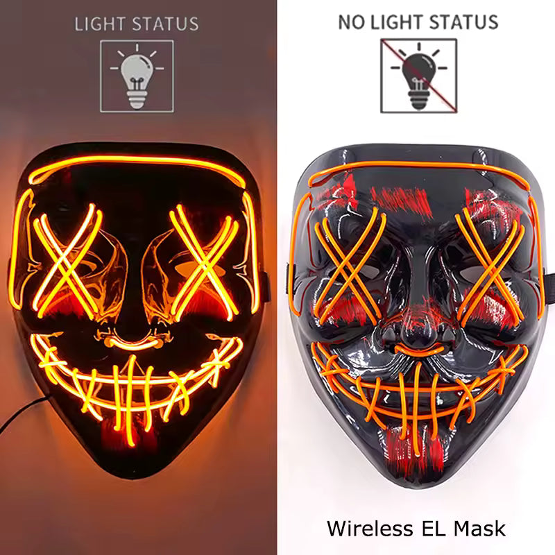 ¡PAGA 2 LLEVA 3! Máscara Halloween Inalámbrica LED