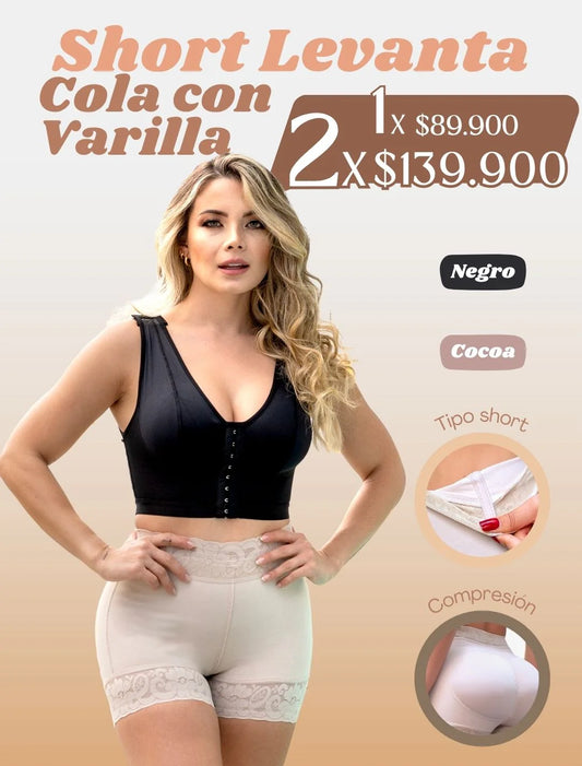 Short Levanta Cola con Varilla