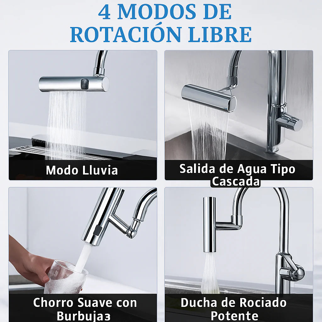 AquaFlow Pro® - Grifo Cascada con Filtro Inteligente
