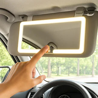 Glam Visor® - Espejo LED de Maquillaje para Carro – Recargable & de Lujo